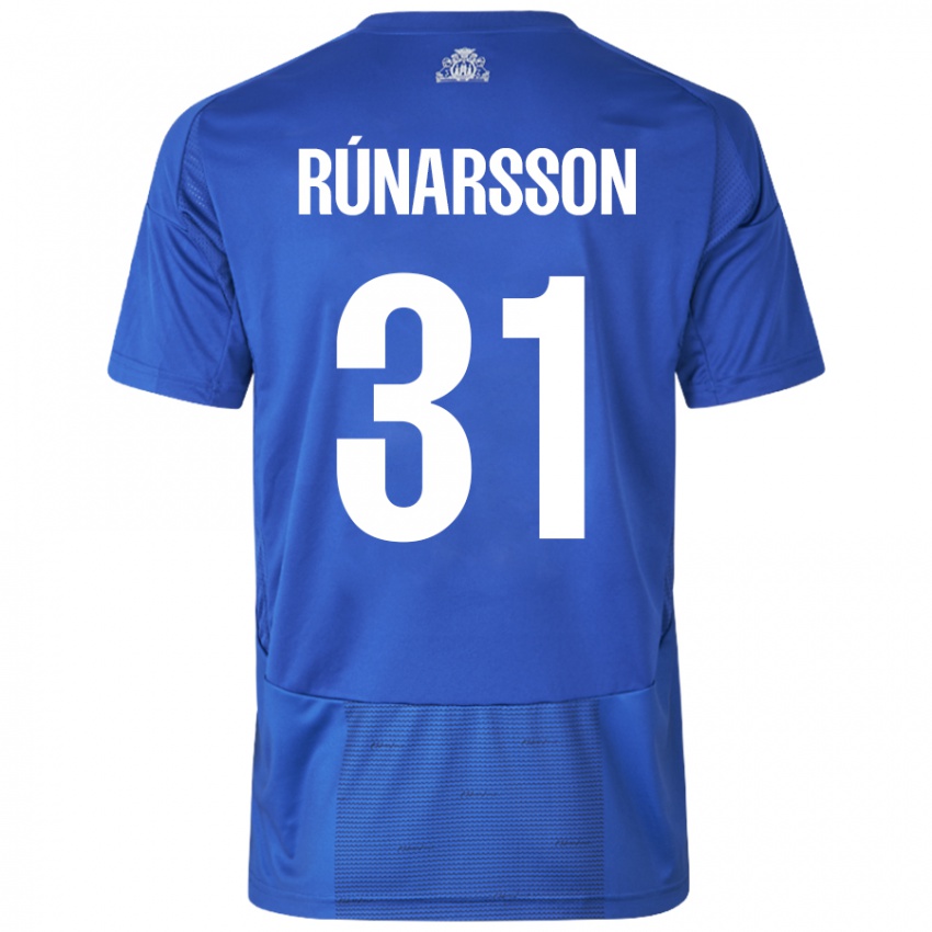 Lapset Runar Alex Runarsson #31 Valkoinen Sininen Vieraspaita 2024/25 Lyhythihainen Paita T-Paita