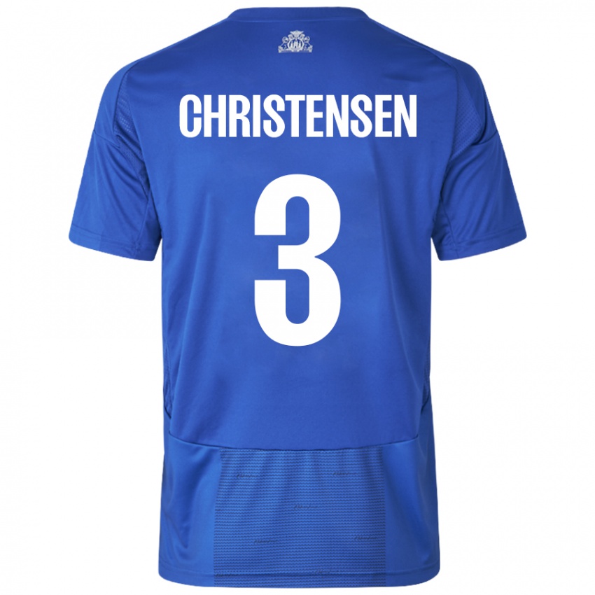 Lapset Sebastian Christensen #3 Valkoinen Sininen Vieraspaita 2024/25 Lyhythihainen Paita T-Paita