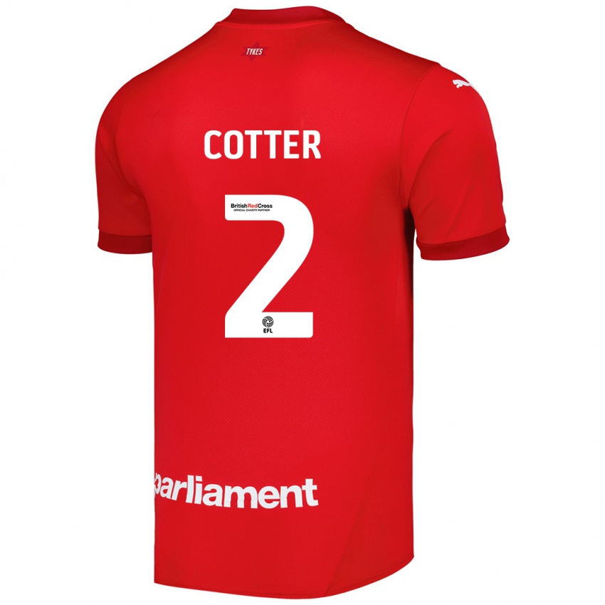 Miesten Barry Cotter #2 Punainen Kotipaita 2024/25 Lyhythihainen Paita T-Paita