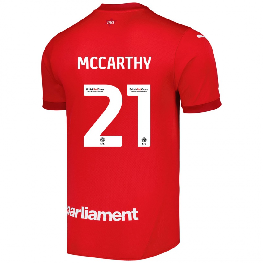 Miesten Conor Mccarthy #21 Punainen Kotipaita 2024/25 Lyhythihainen Paita T-Paita