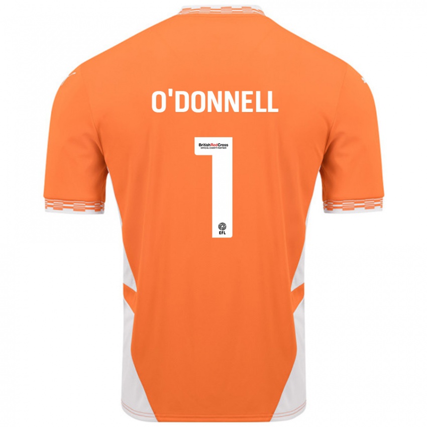 Miesten Richard O'donnell #1 Oranssi Valkoinen Kotipaita 2024/25 Lyhythihainen Paita T-Paita