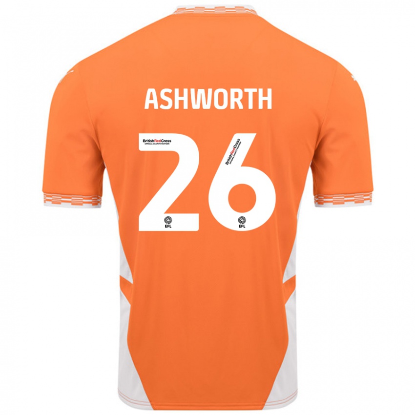 Miesten Zac Ashworth #26 Oranssi Valkoinen Kotipaita 2024/25 Lyhythihainen Paita T-Paita