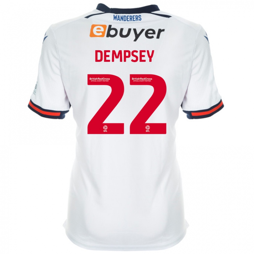 Miesten Kyle Dempsey #22 Valkoinen Kotipaita 2024/25 Lyhythihainen Paita T-Paita