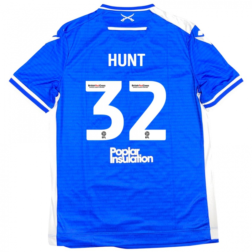 Miesten Jack Hunt #32 Sininen Valkoinen Kotipaita 2024/25 Lyhythihainen Paita T-Paita