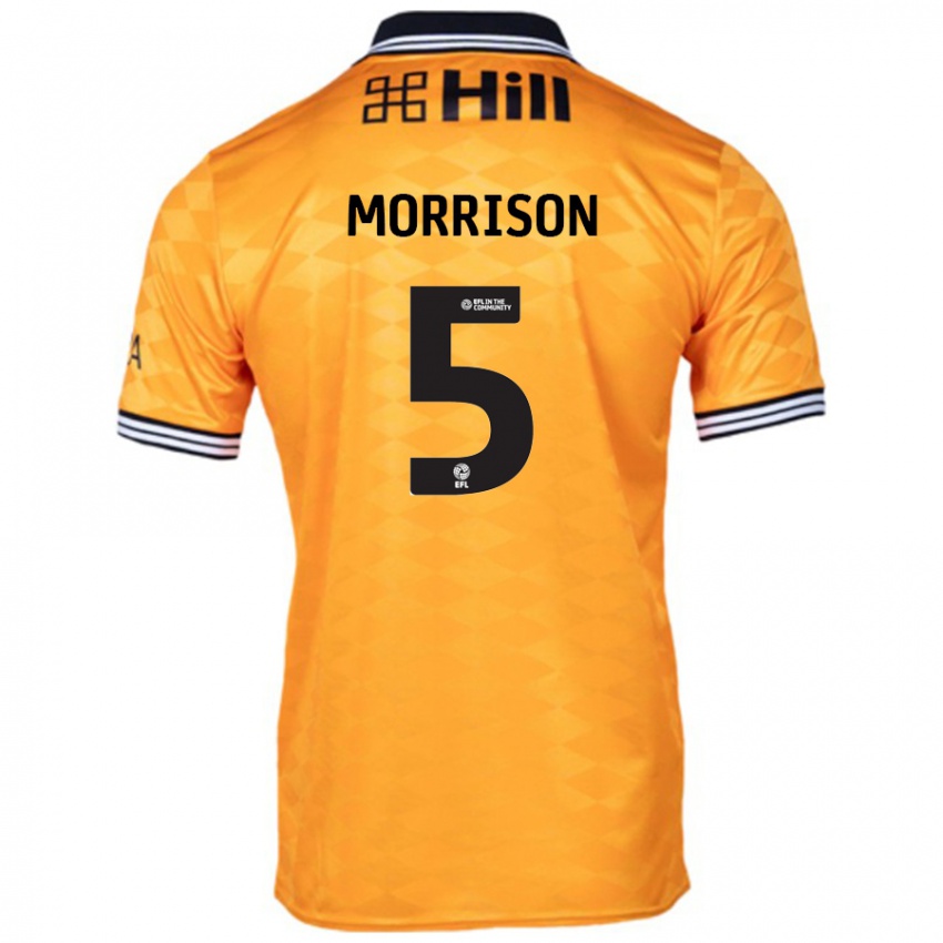 Miesten Michael Morrison #5 Oranssi Kotipaita 2024/25 Lyhythihainen Paita T-Paita