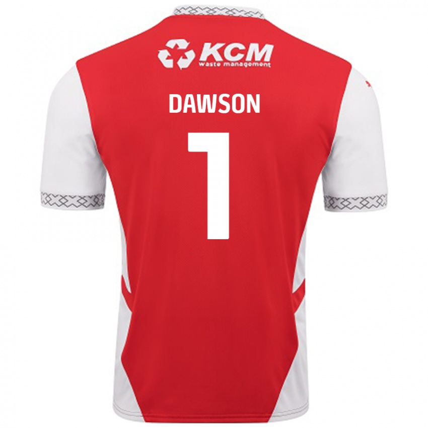 Miesten Cameron Dawson #1 Punainen Valkoinen Kotipaita 2024/25 Lyhythihainen Paita T-Paita