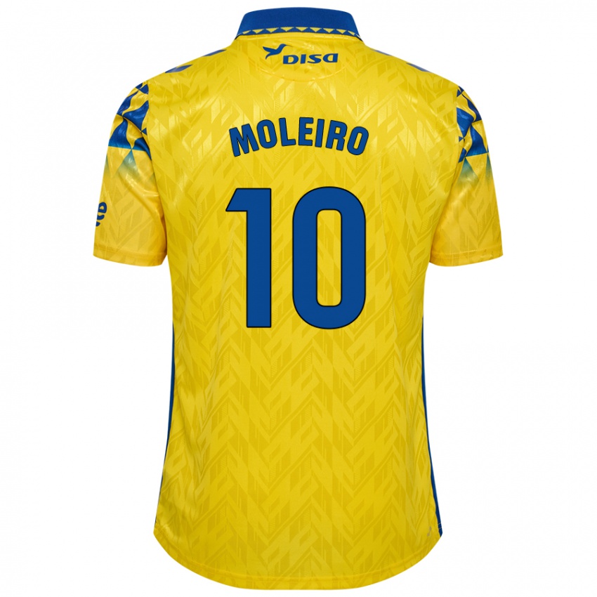 Miesten Alberto Moleiro #10 Keltainen Sininen Kotipaita 2024/25 Lyhythihainen Paita T-Paita