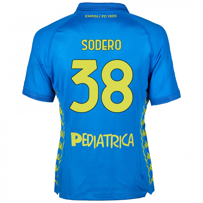 Miesten Andrea Sodero #38 Sininen Kotipaita 2024/25 Lyhythihainen Paita T-Paita