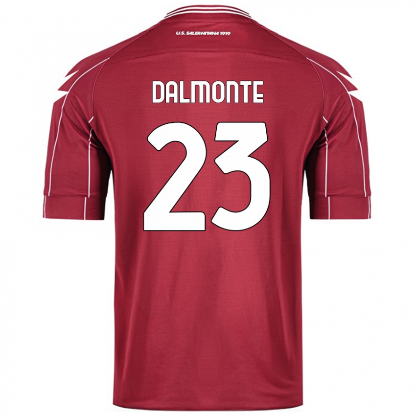 Miesten Nicola Dalmonte #23 Burgundia Kotipaita 2024/25 Lyhythihainen Paita T-Paita