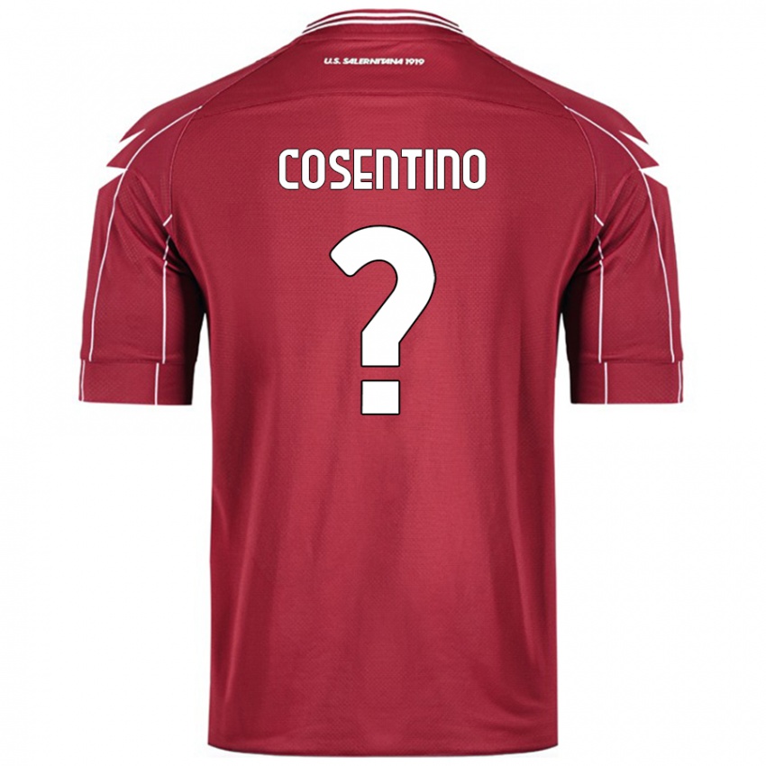 Miesten Aldo Cosentino #0 Burgundia Kotipaita 2024/25 Lyhythihainen Paita T-Paita