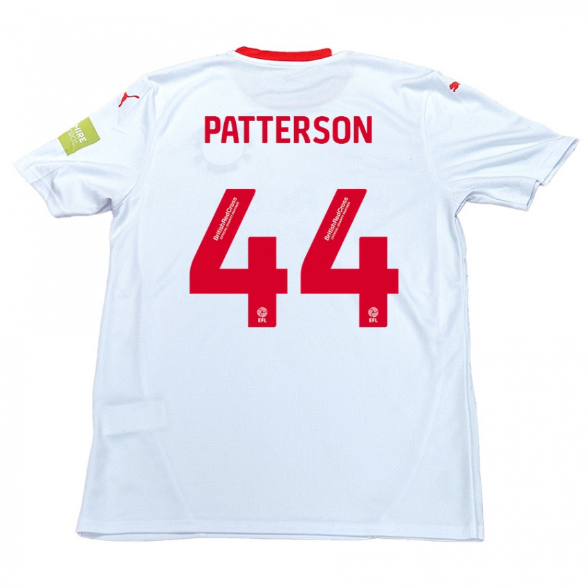 Miesten Phoenix Patterson #44 Valkoinen Vieraspaita 2024/25 Lyhythihainen Paita T-Paita