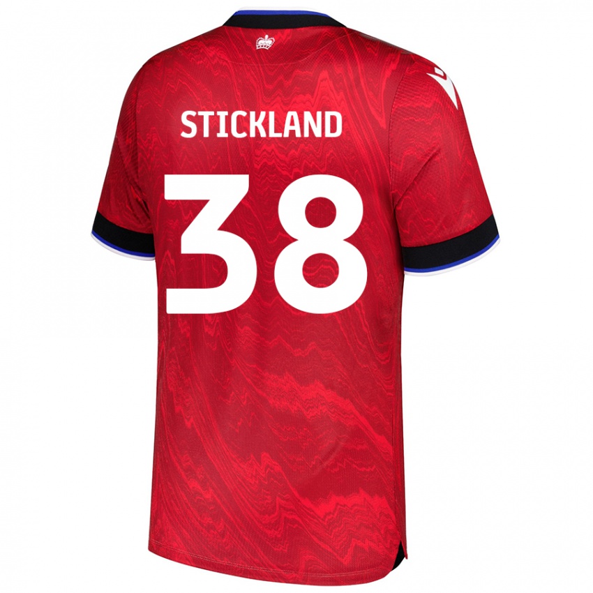 Miesten Michael Stickland #38 Punainen Musta Vieraspaita 2024/25 Lyhythihainen Paita T-Paita