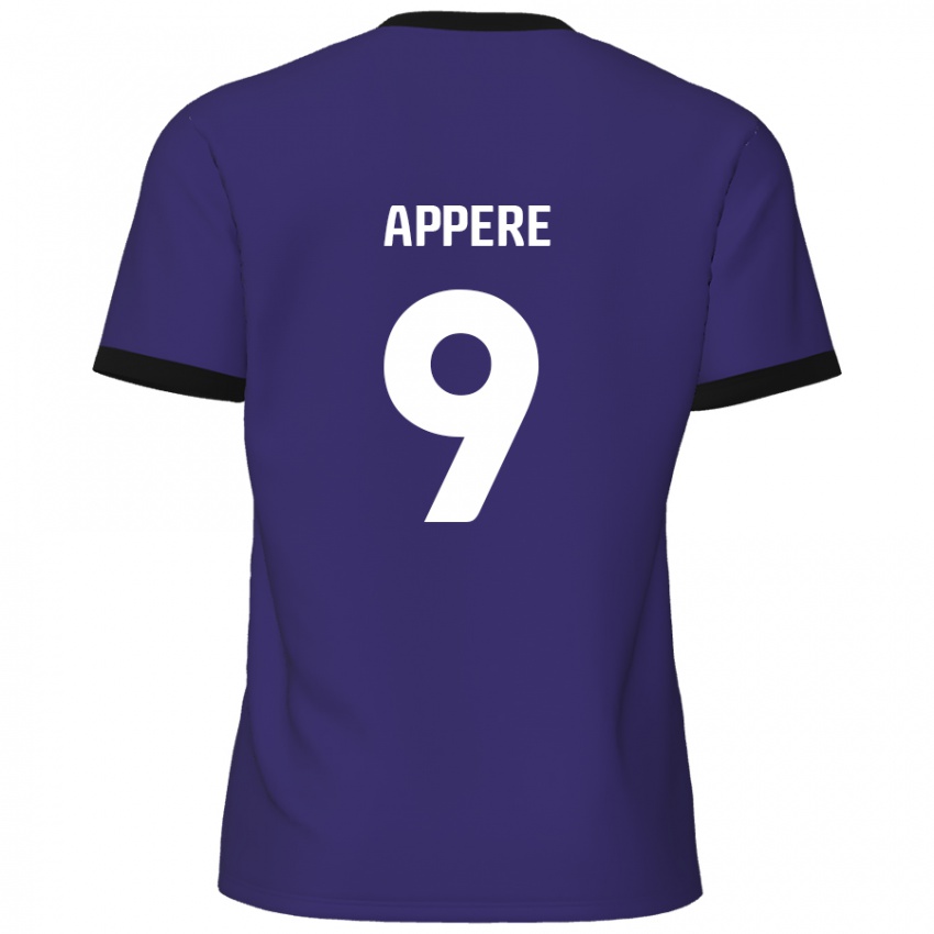 Miesten Louis Appéré #9 Violetti Vieraspaita 2024/25 Lyhythihainen Paita T-Paita