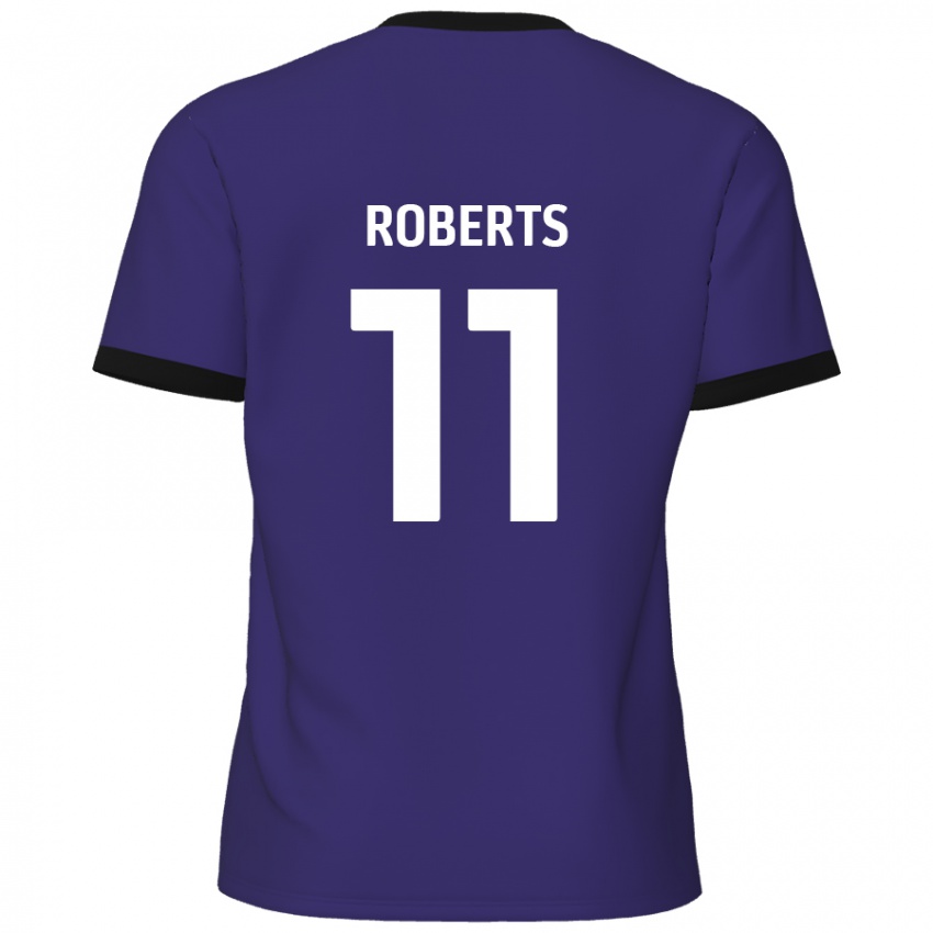 Miesten Jordan Roberts #11 Violetti Vieraspaita 2024/25 Lyhythihainen Paita T-Paita