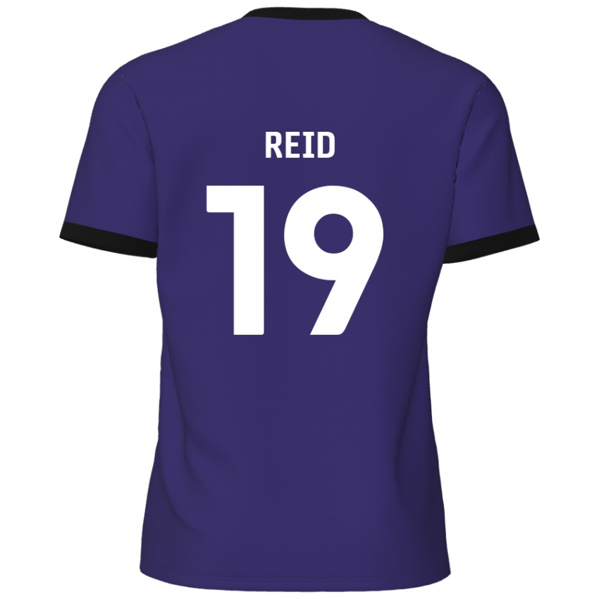 Miesten Jamie Reid #19 Violetti Vieraspaita 2024/25 Lyhythihainen Paita T-Paita