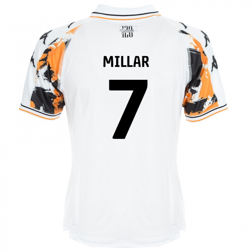 Miesten Liam Millar #7 Valkoinen Vieraspaita 2024/25 Lyhythihainen Paita T-Paita