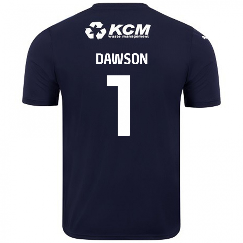 Miesten Cameron Dawson #1 Tummansininen Vieraspaita 2024/25 Lyhythihainen Paita T-Paita