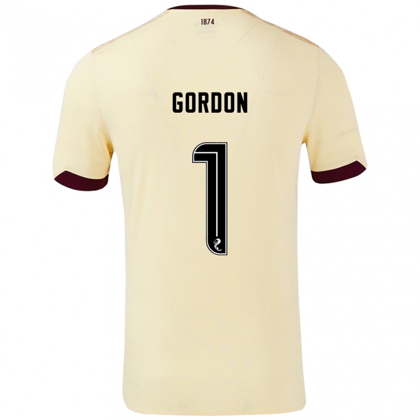 Miesten Craig Gordon #1 Burgundin Kerma Vieraspaita 2024/25 Lyhythihainen Paita T-Paita