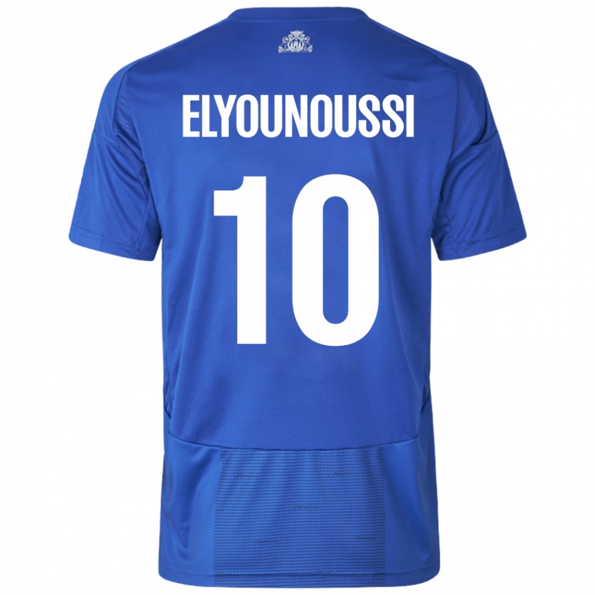 Miesten Mohamed Elyounoussi #10 Valkoinen Sininen Vieraspaita 2024/25 Lyhythihainen Paita T-Paita