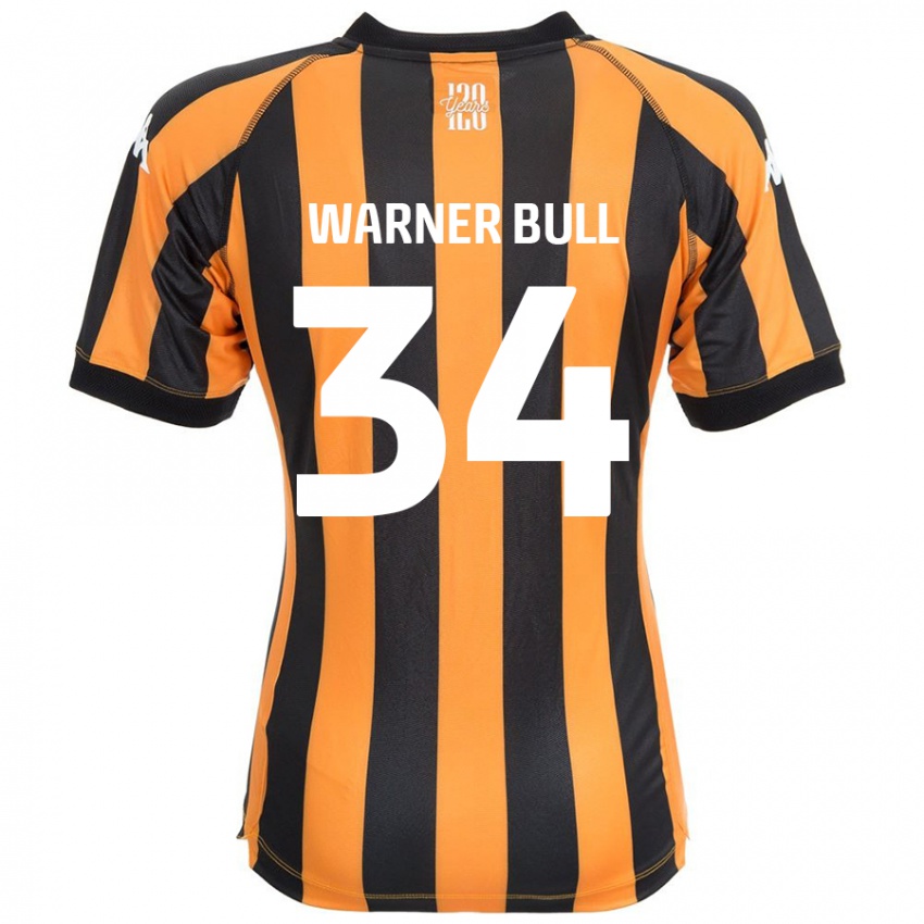 Naisten Lucy Warner-Bull #34 Musta Amber Kotipaita 2024/25 Lyhythihainen Paita T-Paita