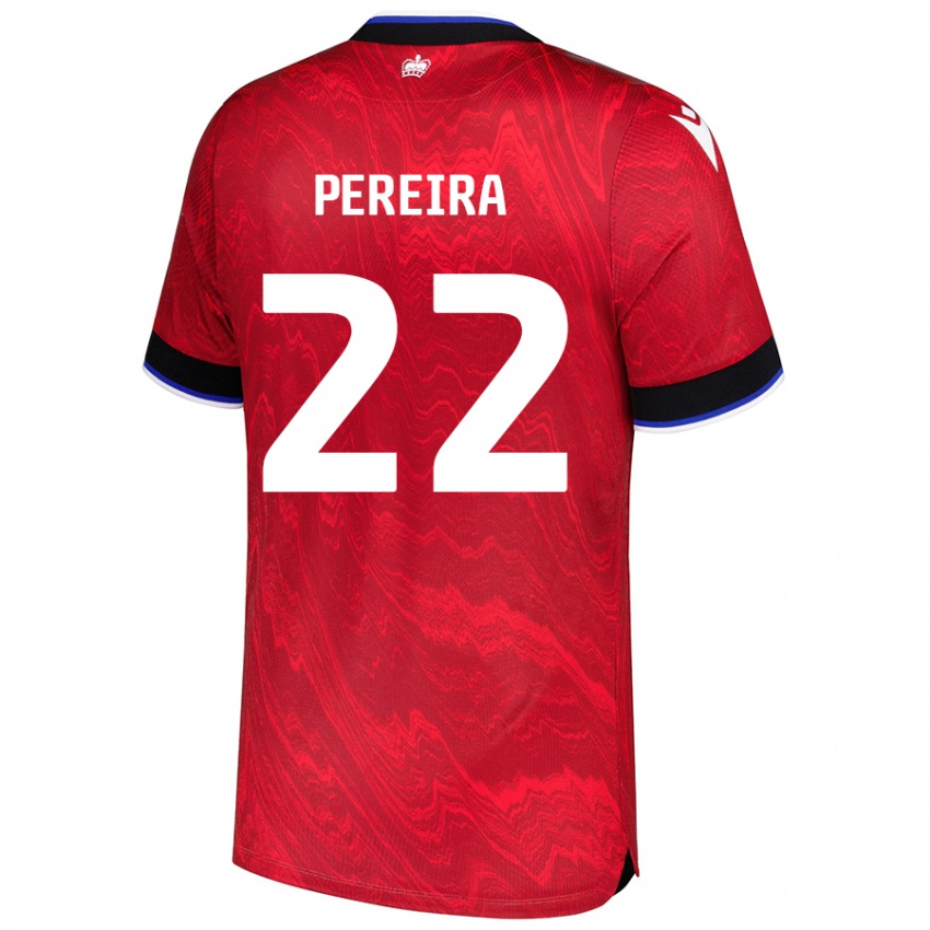 Naisten Joel Pereira #22 Punainen Musta Vieraspaita 2024/25 Lyhythihainen Paita T-Paita