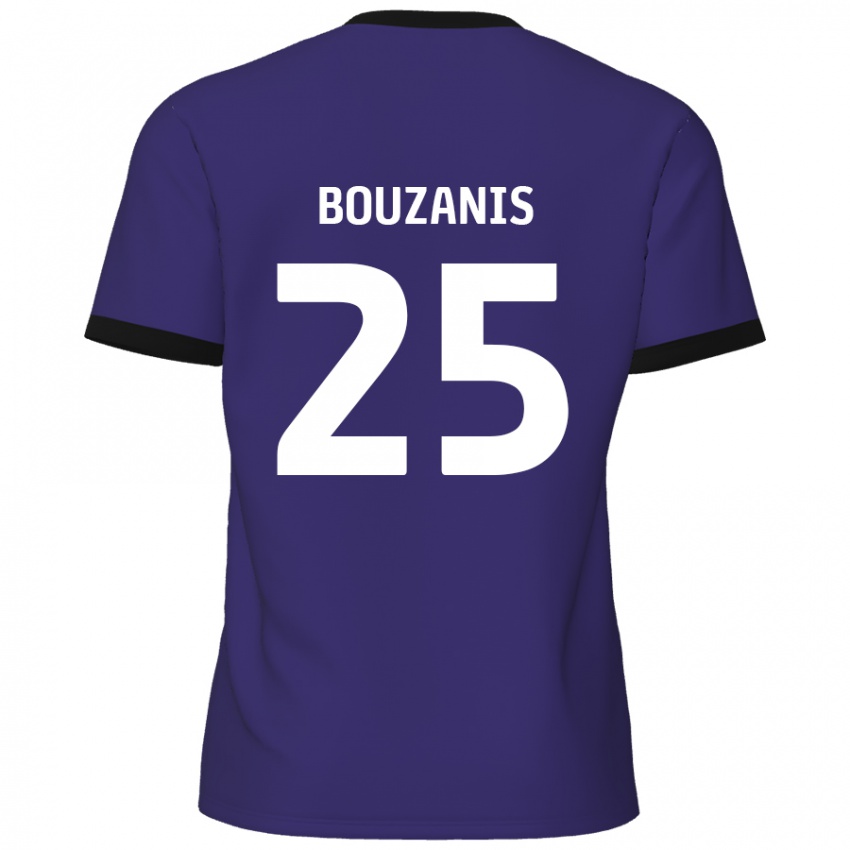 Naisten Dean Bouzanis #25 Violetti Vieraspaita 2024/25 Lyhythihainen Paita T-Paita