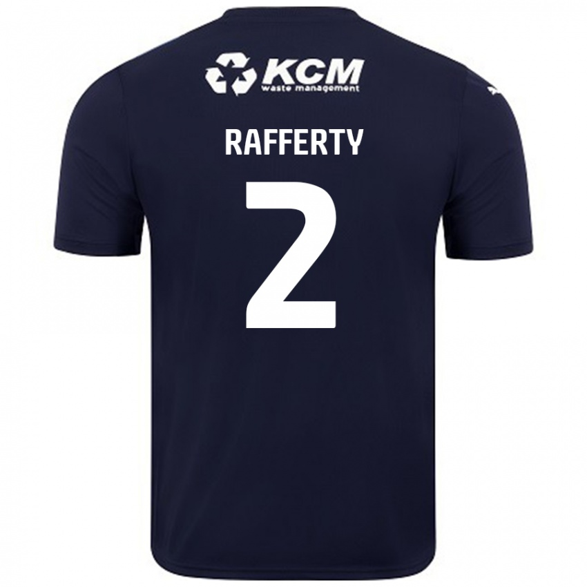 Naisten Joe Rafferty #2 Tummansininen Vieraspaita 2024/25 Lyhythihainen Paita T-Paita