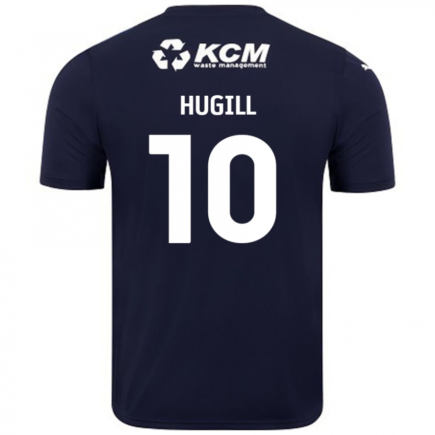 Naisten Jordan Hugill #10 Tummansininen Vieraspaita 2024/25 Lyhythihainen Paita T-Paita