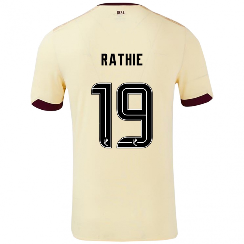 Naisten Luke Rathie #19 Burgundin Kerma Vieraspaita 2024/25 Lyhythihainen Paita T-Paita