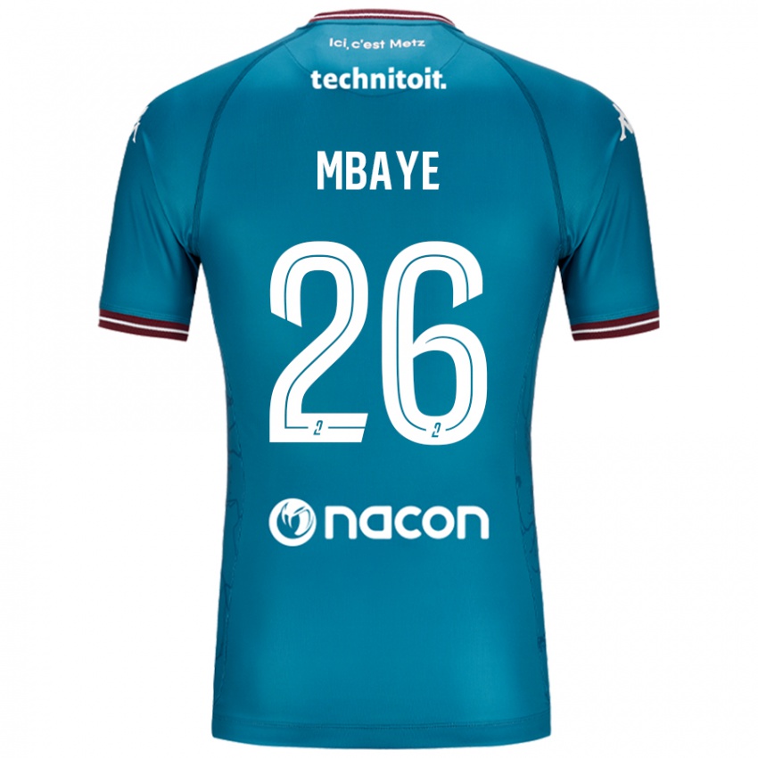 Naisten Malick Mbaye #26 Bleu Bensiini Vieraspaita 2024/25 Lyhythihainen Paita T-Paita