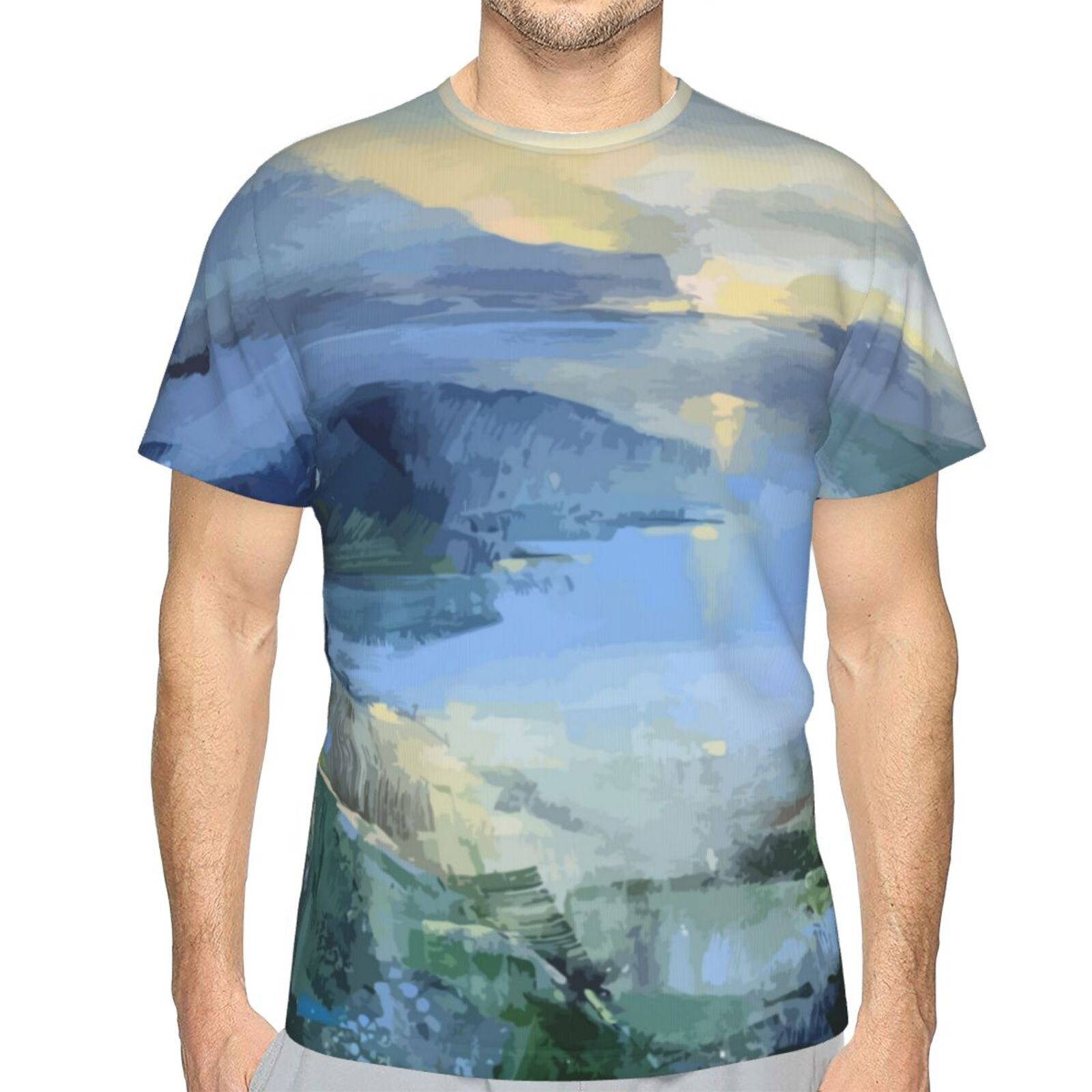 Rauhallinen Meri Maalaus Elementtejä Klassinen T-paita
