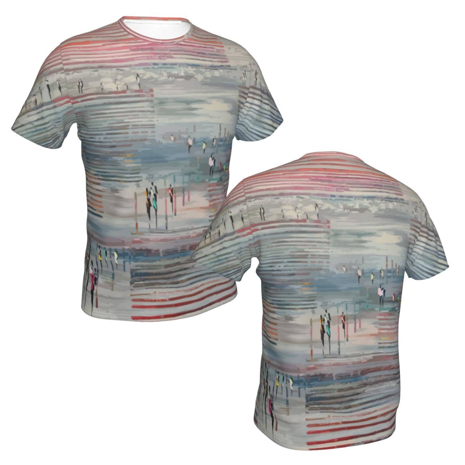 Stripes Maalaus Elementtejä Klassinen T-paita